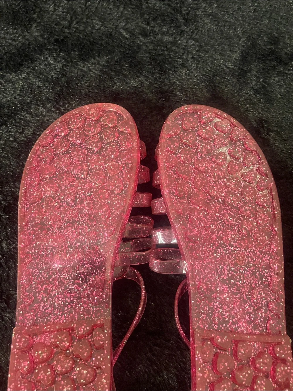 The Children's Place Pink Glitter Jelly Sandals for Kids